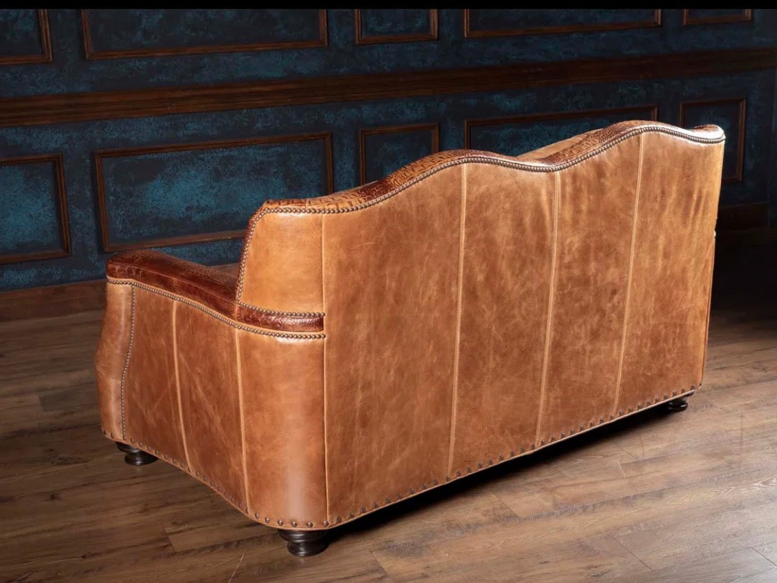 SADDLEBACK LEATHER LOVESEAT