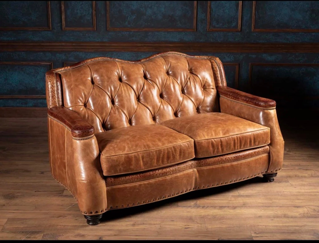 SADDLEBACK LEATHER LOVESEAT