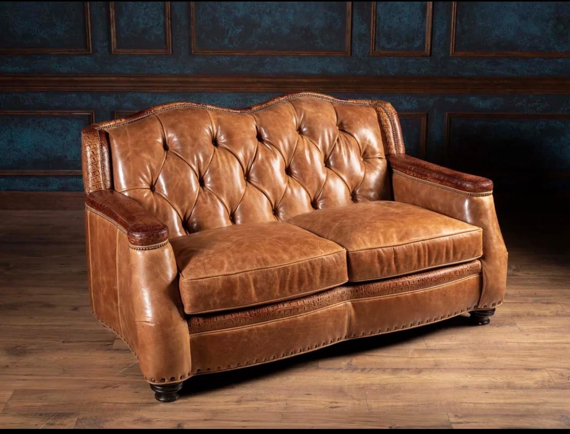SADDLEBACK LEATHER LOVESEAT